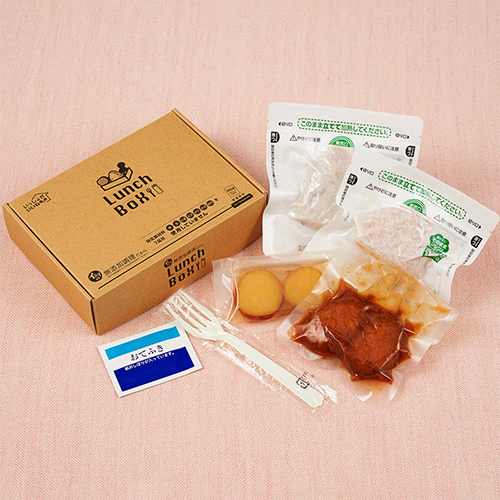 【定期便同梱専用】Lunch Box おにぎりとハンバーグのセット(１セット)