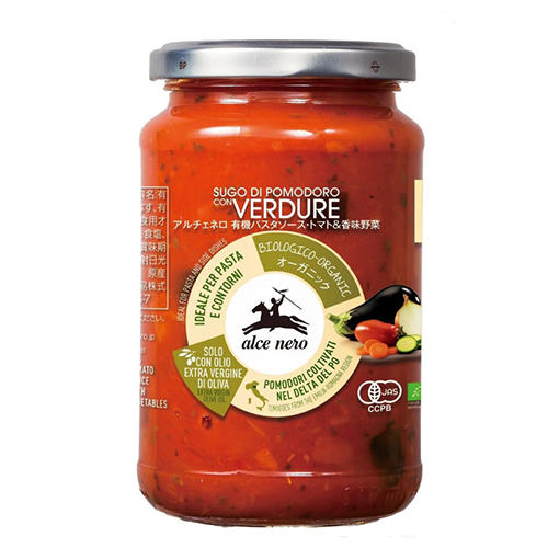 【アルチェネロ】有機パスタソース・トマト＆香味野菜 350g 2本（常温品）