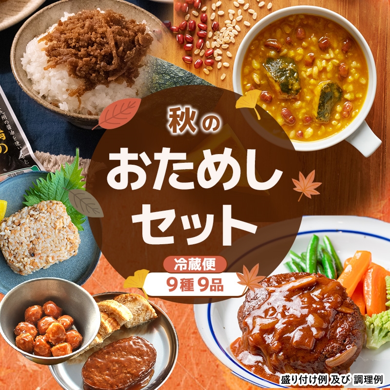 送料無料/期間限定】秋のおためしセット（お惣菜9種9品）（冷蔵便