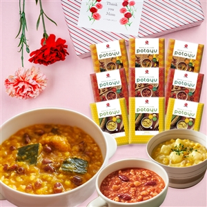 【母の日/送料無料】野菜のお粥 potayu（ぽたーゆ）9袋セット（3種×3袋）（母の日包装・カードあり/常温品）＿