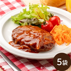 【7月16日からお届け】茨城筑西市の館玉ねぎを使った ハンバーグ デミグラスソース 5袋（冷蔵品）
