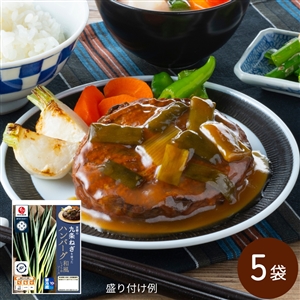 【11月5日からお届け】京都の九条ねぎを使ったハンバーグ 和風しょうゆソース 5袋（冷蔵品）