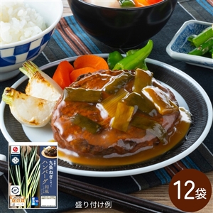 【送料無料】京都の九条ねぎを使ったハンバーグ 和風しょうゆソース 12袋（冷蔵品）