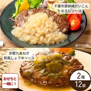 【おせち同時注文/送料無料】旬野菜のハンバーグ2種×6袋（千葉市原姉崎だいこん&京都九条ねぎ/冷蔵品）｜お歳暮・おせち料理に＿*