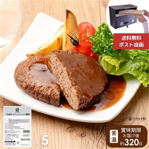 【送料無料/ポスト投函】常温保存チキンハンバーグ 5袋(常温品)