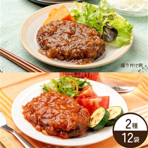 【6月16日からお届け/送料無料】旬の玉ねぎを使ったハンバーグ2種×6袋(千葉・山梨/冷蔵品)