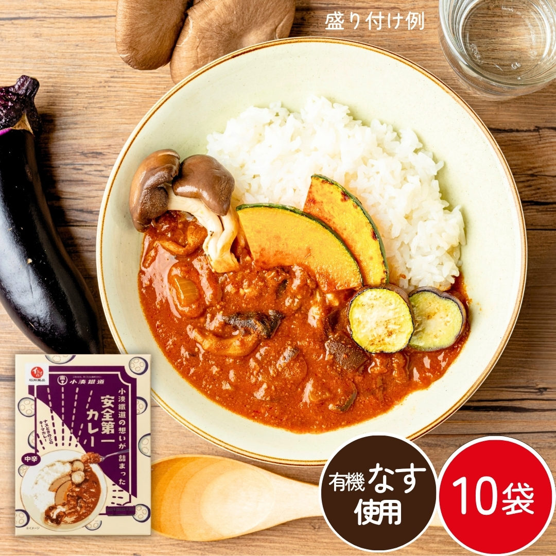 【11月5日からお届け/送料無料】小湊鉄道の想いが詰まった 安全第一カレー（なすときのこ/キーマカレー）10袋（常温品）