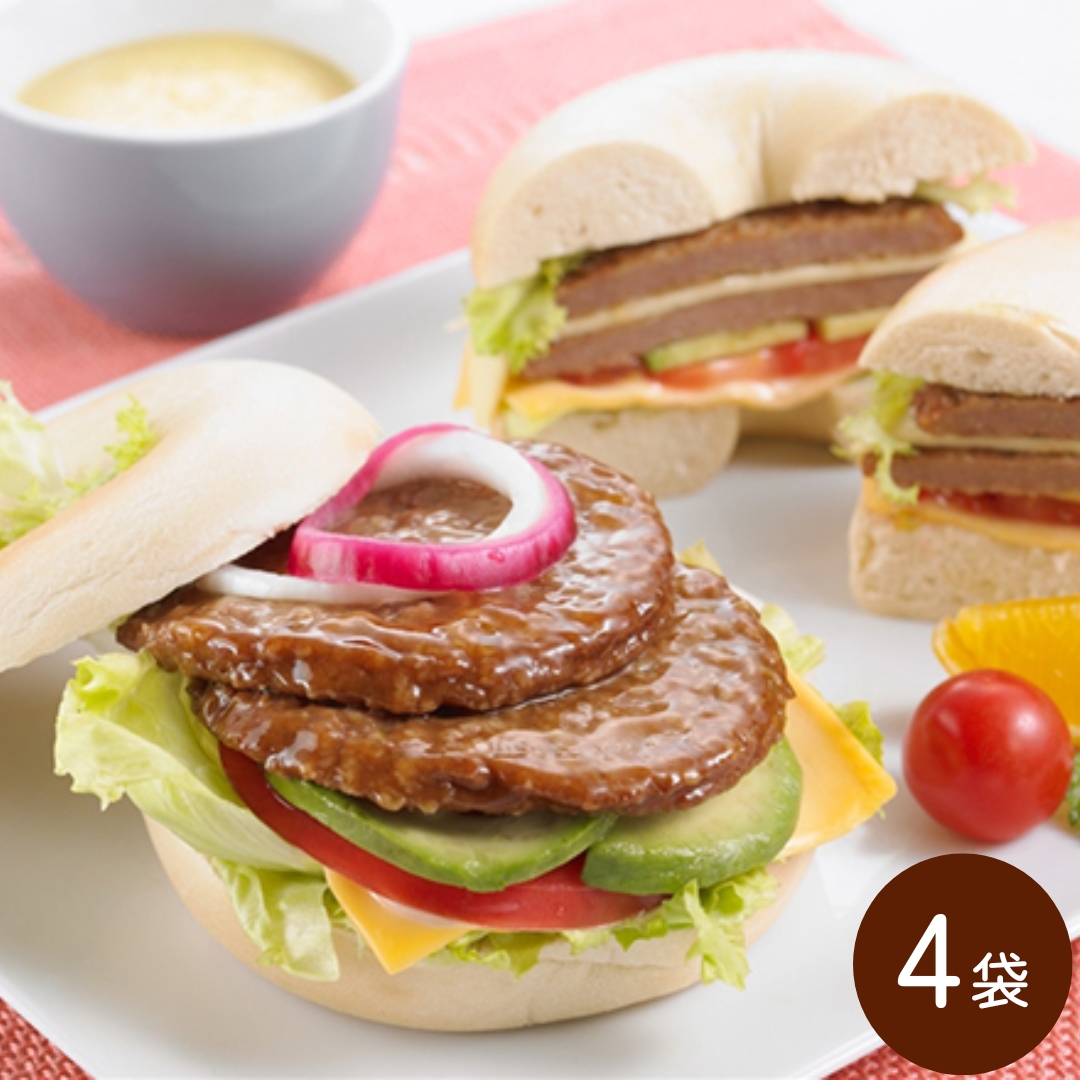 【数量限定/ハンバーガー作りに】バーガーパティ テリヤキ味 4袋（冷蔵品）