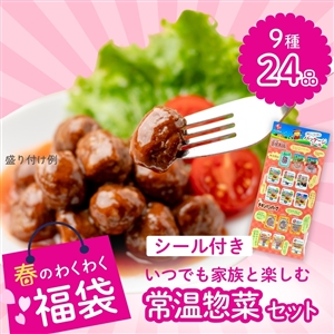 【春のわくわく福袋/送料無料】シール付き！いつでも家族で楽しむ常温惣菜セット（9種24品/常温品）