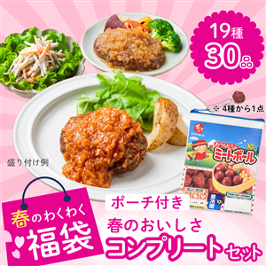 【春のわくわく福袋/送料無料】ポーチ付き！春のおいしさコンプリートセット（19種30品/冷蔵・常温品）