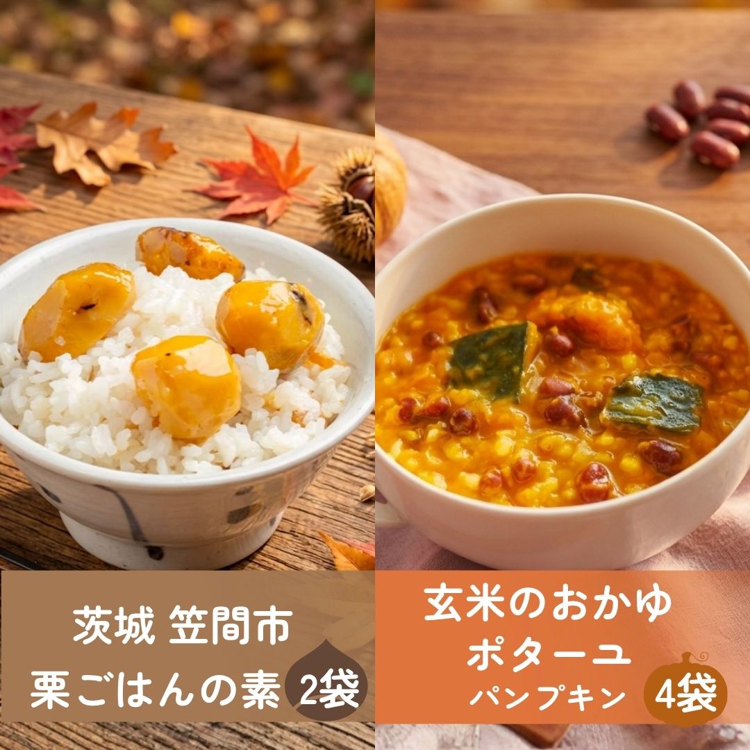 【10月上旬からお届け/送料無料】栗ごはんとかぼちゃポタージュの秋の詰めあわせセット(常温品)_