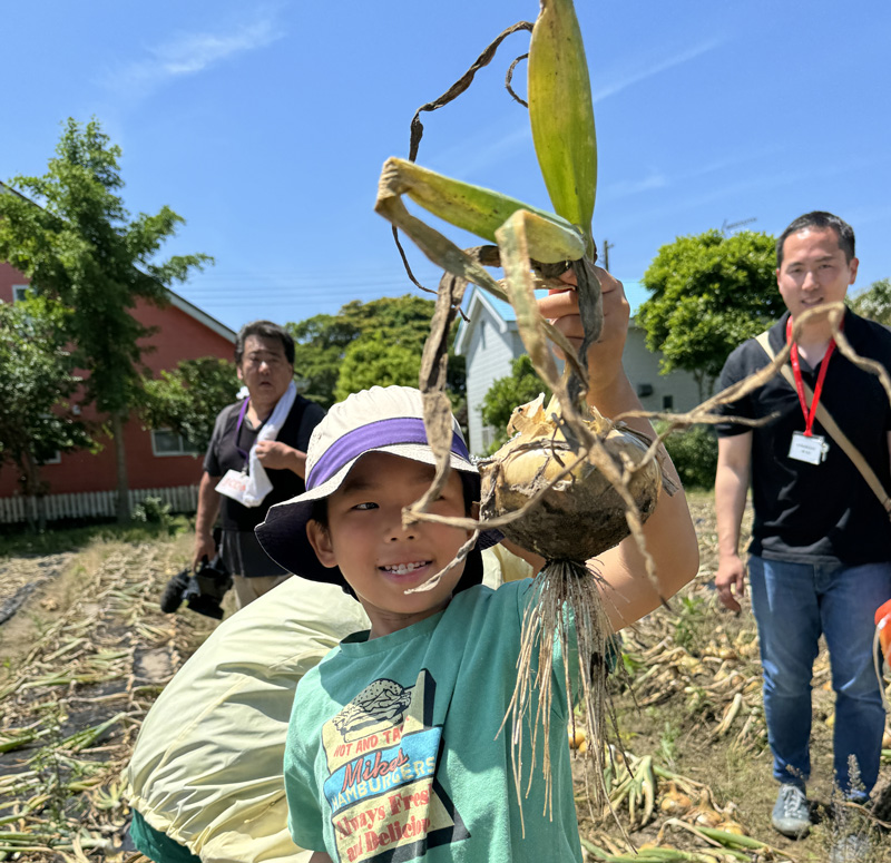 【お客様イベント】驚きの甘さ！白子町の新玉ねぎを収穫しました