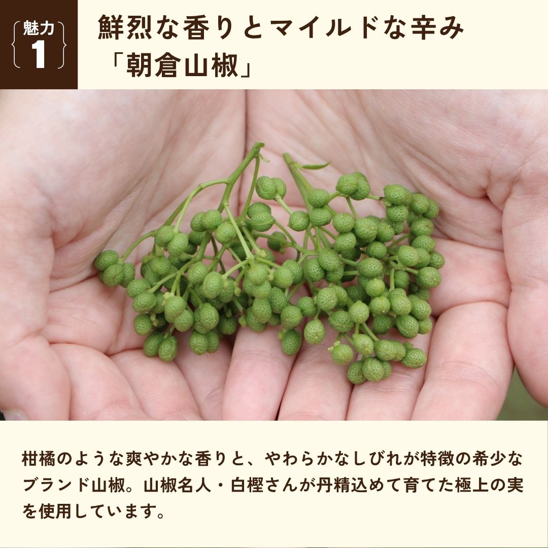京丹波町産・最高峰の実山椒使用（カード1：実山椒）