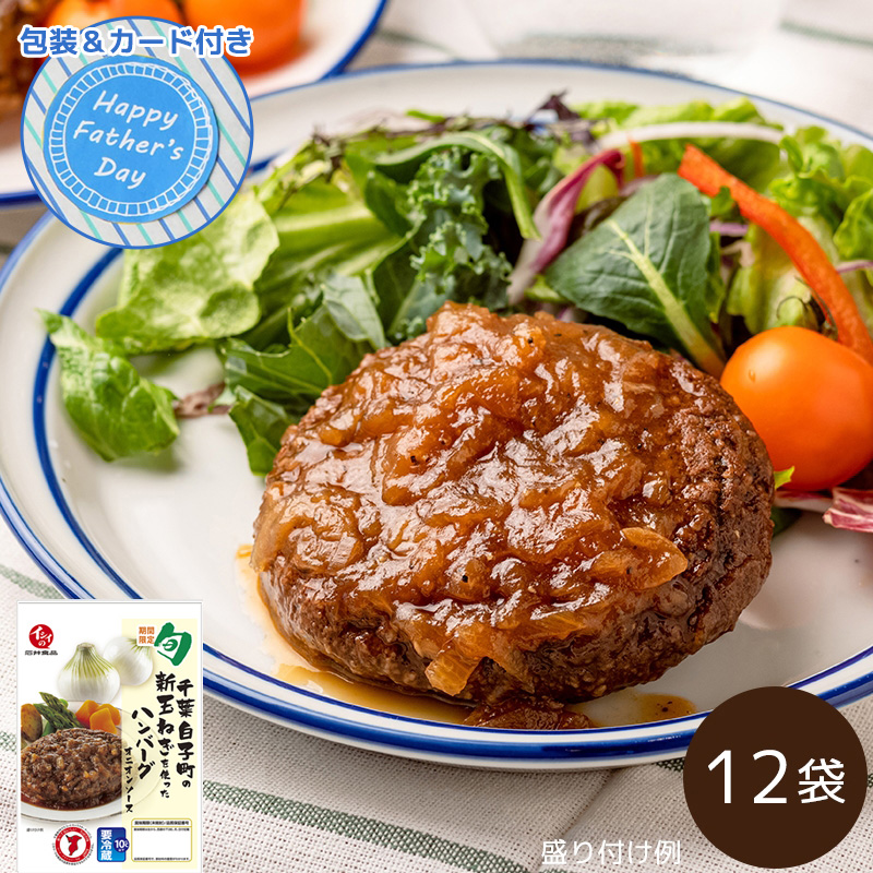 千葉白子町の新玉ねぎを使ったハンバーグ 12袋 | 石井食品の父の日ギフト通販 2025