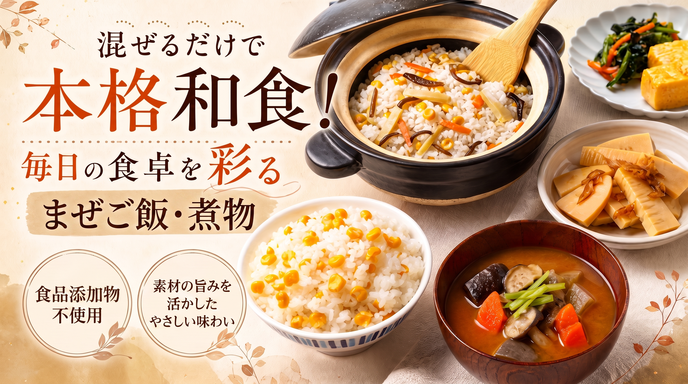 まぜご飯の素と煮物を味わうセット｜無添加調理｜石井食品公式通販